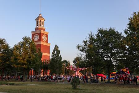 The sun sets over the Great Lawn at Union Night during Family Weekend. - Photo by Karley Hathcock