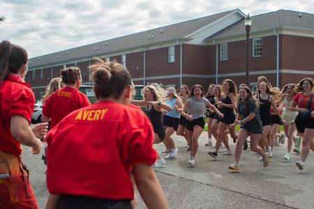 9/2/23 - Chi Omega distributes bids on Sorority Bid Day. - Lauren Steed