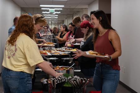 Families gathered for fellowship at the President's Brunch during Family Weekend. - Photo by Lauren Steed