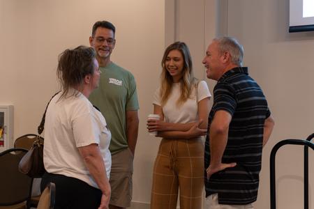 President Oliver greets a Union family after the President's Brunch during Family Weekend. - Photo by Lauren Steed