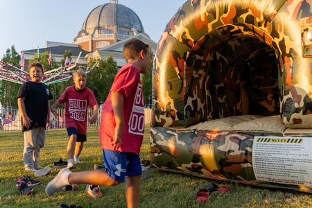Families enjoyed fun and games at Union Night on the Great Lawn during Family Weekend. - Photo by Lauren Steed