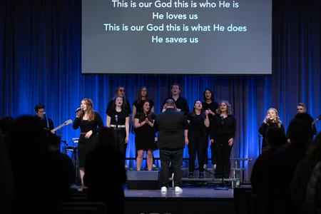10/17/23 - The Worship Choir and Exaltation lead in worship during the fall Worship Choir Concert. - Kristi McMurry Woody
