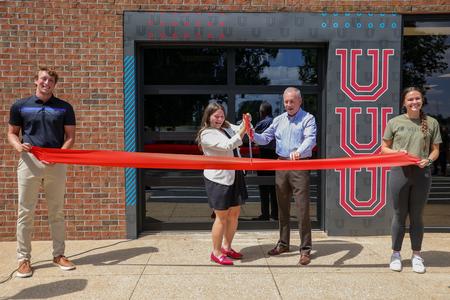 8/19/24 - President Oliver and Ivy-Marie Adkisson, director for campus recreation, cut the ribbon to officially open the new wellness center that is located in the old library space in the PAC. - Karley Hathcock
