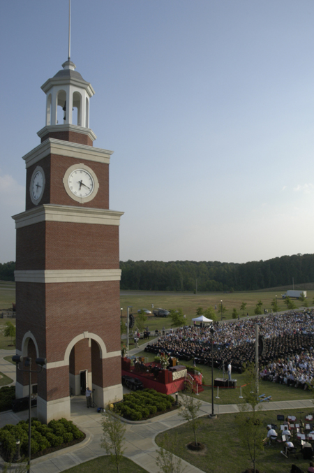 The Great Lawn was the site of the 2005 spring graduation. - Photo by Kathleen Murray