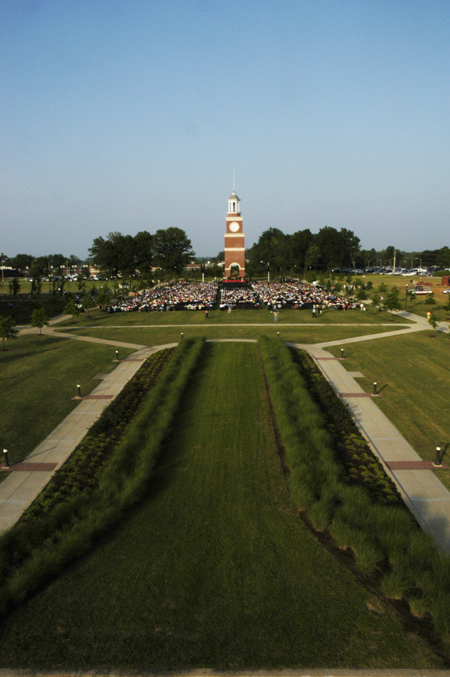 The Great Lawn was the site of the 2005 spring graduation. - Photo by Kathleen Murray