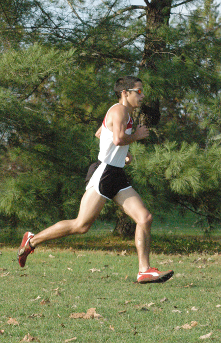 Phillip Thompson took first place in the 2004 TranSouth Cross Country Meet.  Thompson was also named the TranSouth Runner and Freshman Runner of the Year. - Photo by Steven Aldridge
