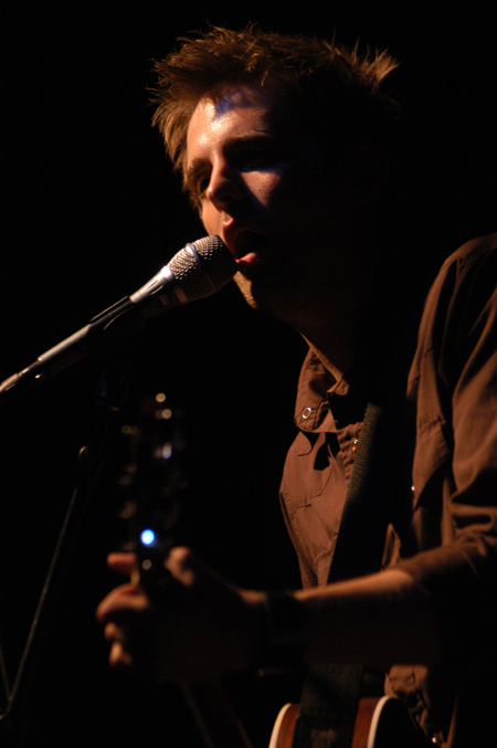 Matt Hammitt, lead vocalist for Sanctus Real, performs during Spring Thing 2005. - Photo by Kristen Nicole Sayres