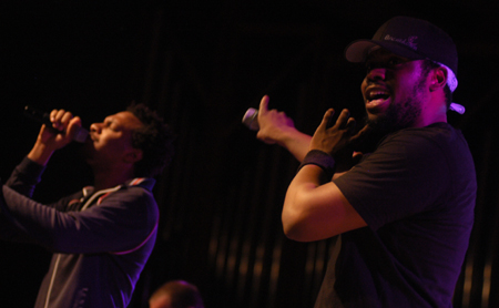 Alum Will Gray and DJ Lee perform during the Spring Thing 2005 concert. - Photo by Kristen Nicole Sayres