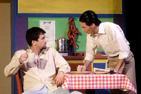 Josh Betts and Jesse Florida in <i>Lilies of the Field</i>. - Photo by Jim Veneman