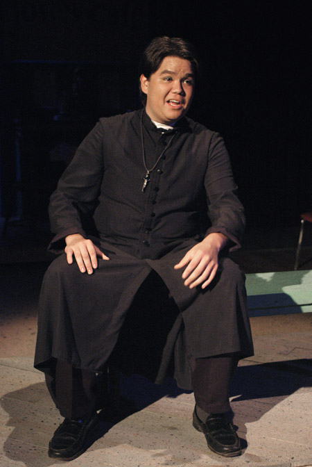 Chad Carlson as Farther Gomez in <i>Lilies of the Field</i>. - Photo by Jim Veneman