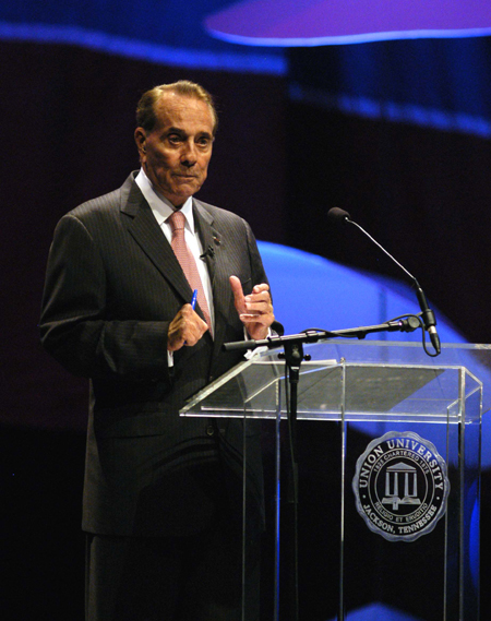 Former Republican Presidential nominee Bob Dole was the speaker for the 9th Annual Scholarship Banquet.  - Photo by Morris Abernathy