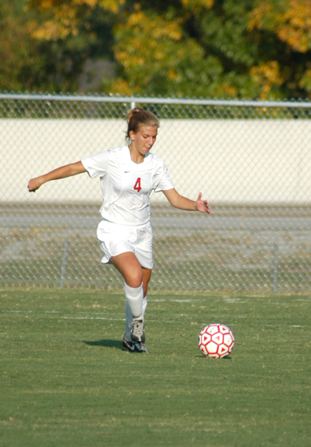Emily Rawls prepares for a free kick during Union's match with Martin Methodist. - Photo by Steven Aldridge