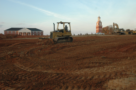 Construction for Roy L. White Hall started up during fall of 2005.  - Photo by Brad Moore