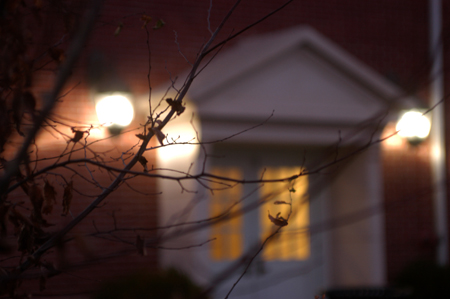 Jennings Hall on a fall night. - Photo by Morris Abernathy