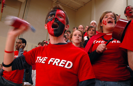 Matt Taylor shows his Bulldog spirit at the Lambuth game. - Photo by Kristen Nicole Sayres
