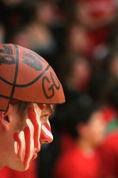 Freshman Chase Raines shows his colors for the men's game against Lambuth. - Photo by Kyle Kurlick
