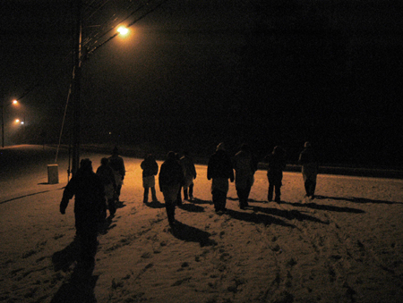 A group of students head to the U for some sledding and a snowball fight. - Photo by Stephanny Rodriguez