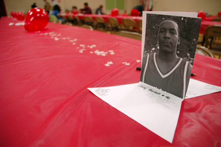Cards were placed on tables for students to sign for the players during the World's Largest Tailgate Party. - Photo by Brad Moore