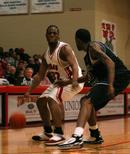 Mack Bealim (32) controls the ball in a game versus Mountain State.  - Photo by Heather Phillips