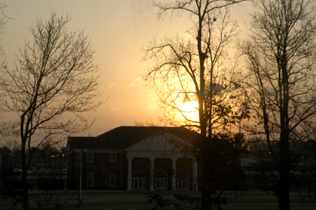 A sunrise over Hammons Hall. - Photo by Stephanny Rodriguez