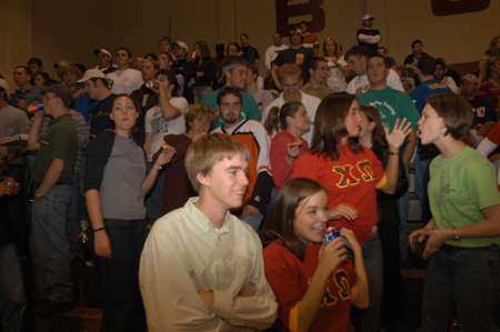 Many excited Union students participated in the Midnight Madness festivities. - Photo by Jim Veneman