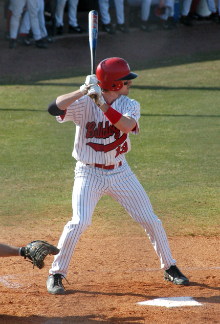Junior transfer Jason Cooper takes an at bat during Union's sweep of Huntington (Ind.). - Photo by Steven Aldridge