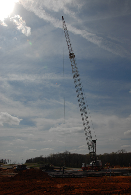 The Union community enjoyed watching the beginning stages of the steel structure for Roy L. White Hall dring late March and early April of 2006. - Photo by Morris Abernathy