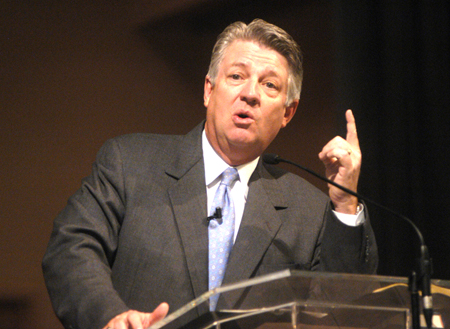 Dr. Jack Graham, SBC president and pastor of Prestonwood Baptist Church in Plano, TX, presents his chapel address entitled <i>The Heart of Worship.</i>  - Photo by Jim Veneman