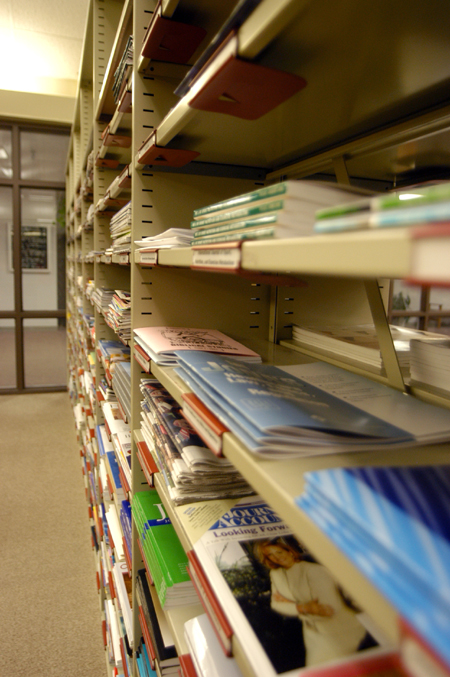 The periodical stacks in the Summar Library. - Photo by Heather Phillips