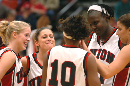 The Lady Bulldogs enjoy a free minute before the game. - Photo by Brad Moore