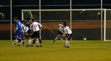 Union scores the winning goal with three seconds to go in overtime against No. 1 ranked Lindsey Wilson College. - Photo by Morris Abernathy