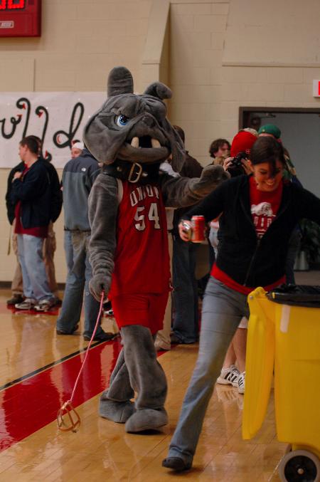 Buster the Bulldog made an appearance with his invisible friend at Bulldog Madness. - Photo by Holly Gushee