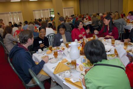 The Women's Auxiliary gathered for their fall meeting in Coburn Dining Room. - Photo by Morris Abernathy