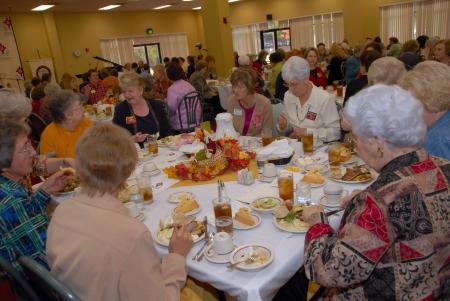 The Women's Auxiliary gathered for their fall meeting in Coburn Dining Room. - Photo by Morris Abernathy