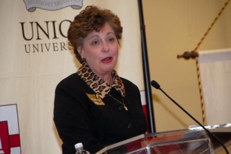 Katherine Dunn spoke to the members of the Union Auxiliary during their fall luncheon. - Photo by Morris Abernathy