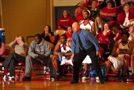 The Union bench reacts to a play on the court. - Photo by Morris Abernathy