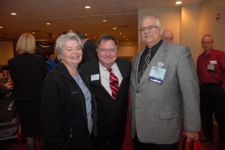 Gary Williams (center), associate VP for advancement and alumni relations, poses with Alum Bob and Janet Lane at the Alumni Reception during the Tennessee Baptist Convention. - Photo by Morris Abernathy
