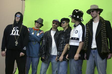 Matthew Kingsley, Jared Nolen, Nathan Cobb, Nathan Williams, Aaron Gilbert and Jonathan Davenport pose for the beginning of their music video they created during Frost Fest put on by SAC. - Photo by Stephanie Schroeder