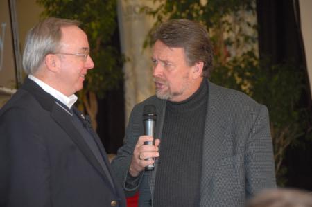 JEA EPlus TV6's Steve Bowers interviewed President Dockery during Union's second Baptist Identity Conference. - Photo by Morris Abernathy