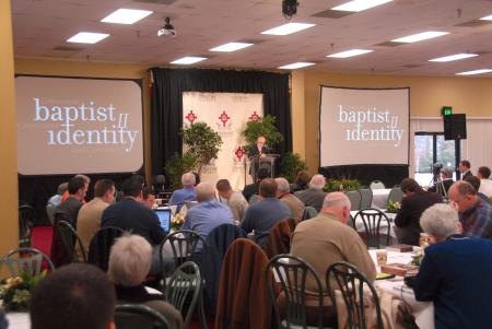 Timothy George, dean and professor of divinity at the Beeson Divinity School, closed out Union's second Baptist Identity Conference. - Photo by Morris Abernathy
