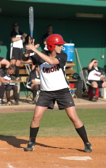 Ashley Walters, the TranSouth and NAIA Region XI Player of the Year, stands ready to hit. - Photo by Steven Aldridge