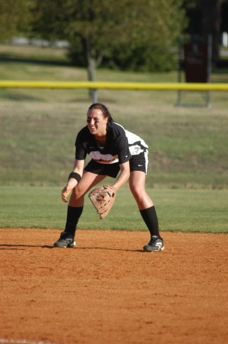 Ashley Walters gets set at shortstop for Union. - Photo by Steven Aldridge