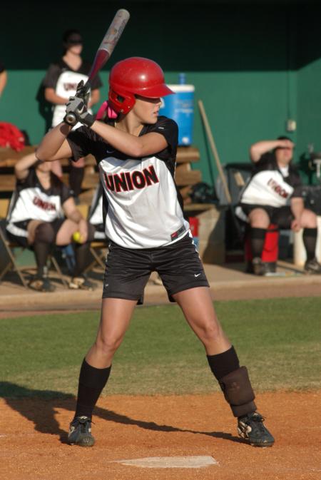 Amy Chatham stands ready for the pitch. - Photo by Steven Aldridge