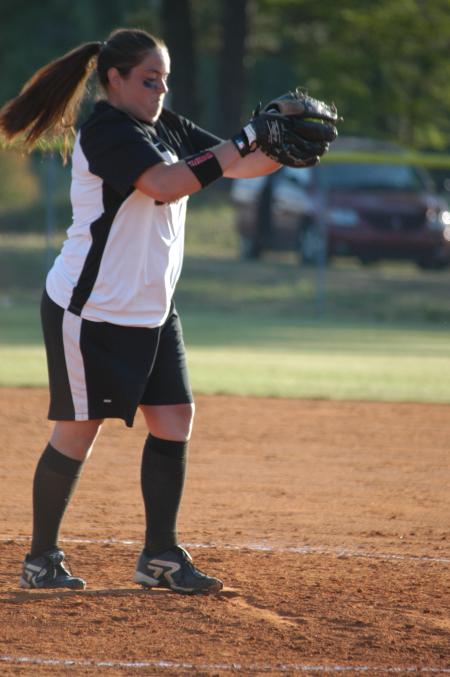 Cassie Turley starts her pitching motion at Union's Fesmire Field. - Photo by Steven Aldridge