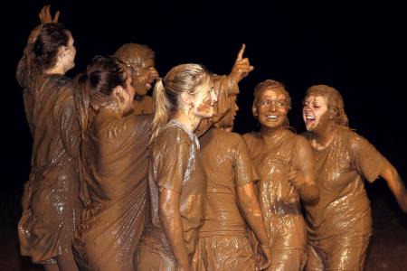 The Junior Class enjoys Midnight Mudness. - Photo by Steven Beckham