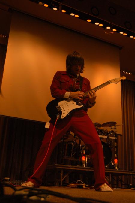 Evan Holder plays the theme from Power Rangers in the opener for the 2007 SAC Variety Show. - Photo by Beth Spain