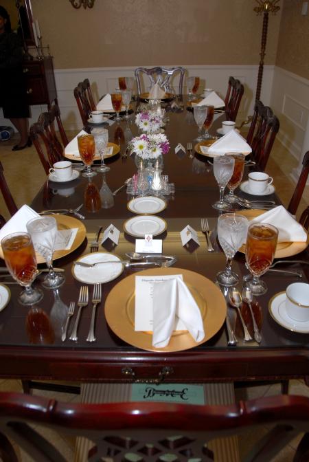 The President's Dining Room was the setting for Career Services' Etiquette Luncheon. - Photo by Morris Abernathy