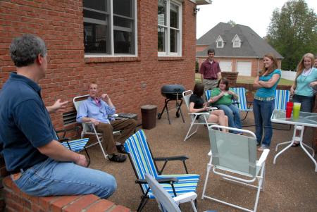 David Thomas, professor of history, hosts students during Be Our Guest. - Photo by Morris Abernathy