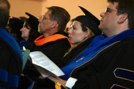 New faculty and staff were recognized and welcomed during Fall Convocation. - Photo by Stephanie Schroeder