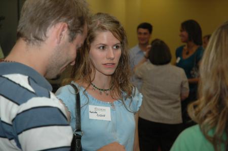 Charlotte Cline was able to able to meet and greet others in the Union community during the President's Reception. - Photo by Neisha Fuson